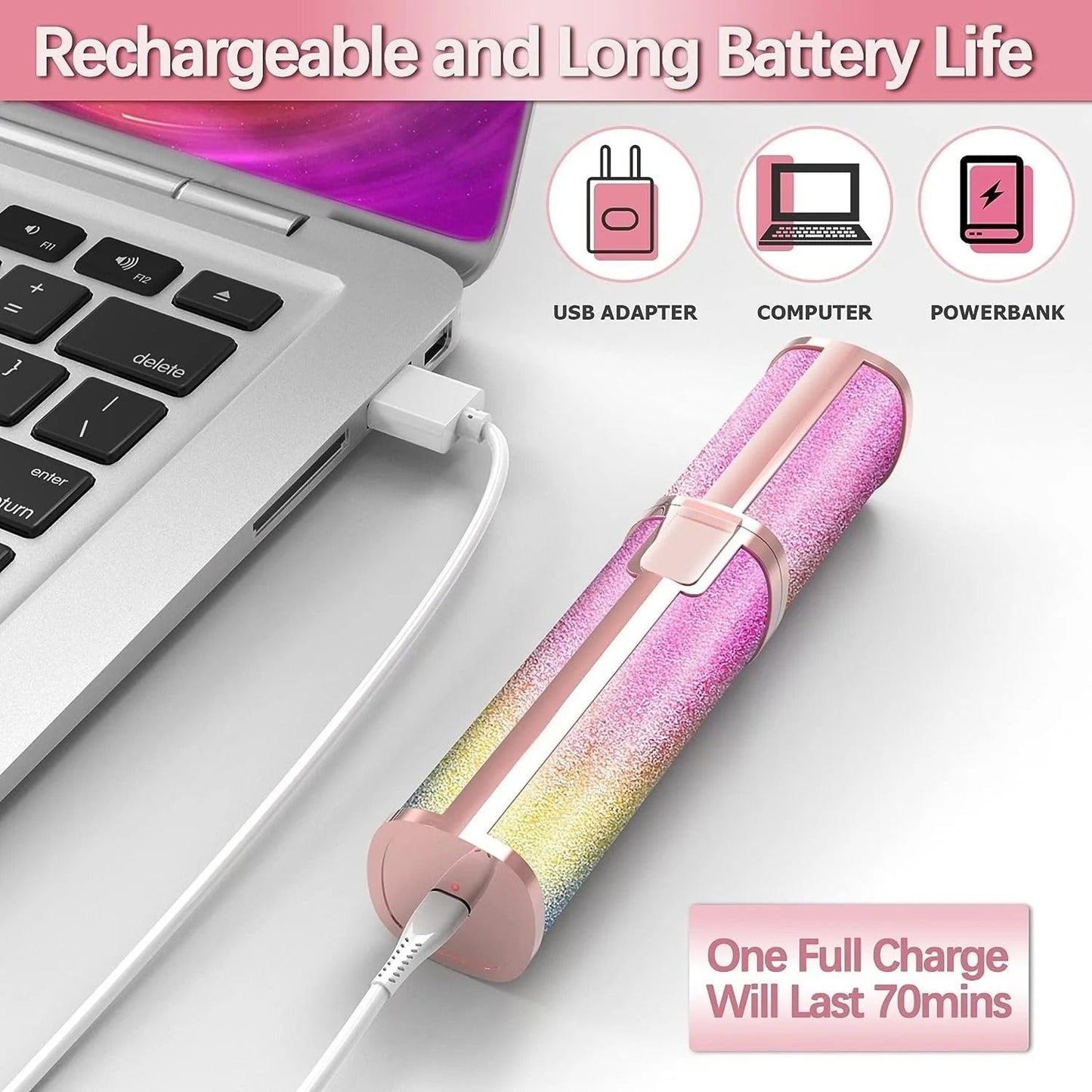 Rechargeable 2 in 1 Electric Eyebrow Trimmer and Facial Hair Shaver for Women